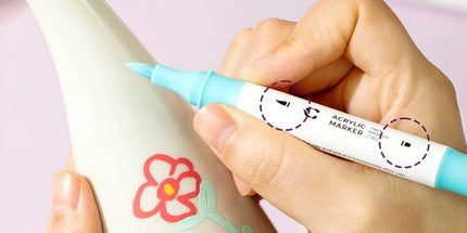 Deli Quick Drying Acrylic Paint Markers Paint Pens Set for Wood, Rock, Canvas, Pens,12 Colors Tyack eCommerce Solutions