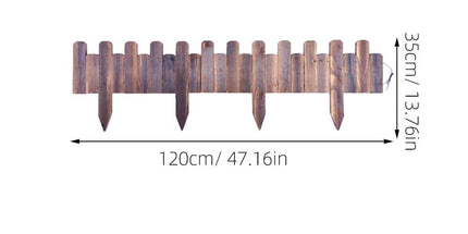 Garden Lawn Edging Fence Wood Coffee 1 Set Decorative Garden Border Natural Atmosphere Tyack eCommerce Solutions