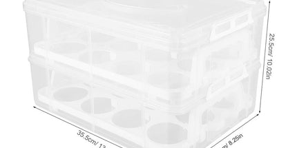 Clear Plastic Cupcake Carrier with Dual Layers for Portable Storage Tyack eCommerce Solutions