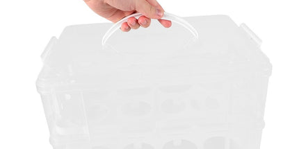 Clear Plastic Cupcake Carrier with Dual Layers for Portable Storage Tyack eCommerce Solutions