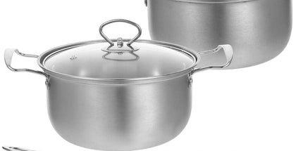 1Set Lightweight Stainless Steel Kitchen Pot Set Includes Frying Pan and Stock Pot Tyack eCommerce Solutions