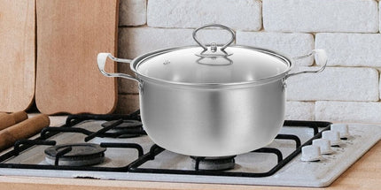 1Set Lightweight Stainless Steel Kitchen Pot Set Includes Frying Pan and Stock Pot Tyack eCommerce Solutions
