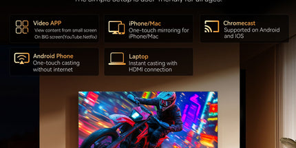SKYWORTH 40" E5500H EyeCare Smart Google TV, 1080P FHD, HDR10 HLG, Find-My Remote, AI Picture Processing, Dolby Audio, Screen Casting, Bezel Less Design, Voice Control