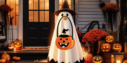 Halloween Ghost Goose Outfit Kit, Perfect for Dressing Up Porch Statues for Spooky Holiday Decor, 55*35*35 (white) Tyack eCommerce Solutions