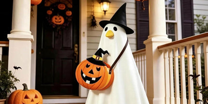 Halloween Ghost Goose Outfit Kit, Perfect for Dressing Up Porch Statues for Spooky Holiday Decor, 55*35*35 (white) Tyack eCommerce Solutions