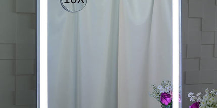 10x Magnification Mirror with Smart Touch Control and 3 Colors Dimmable Light for Bathroom and Bedroom  (71 x 57 cm)