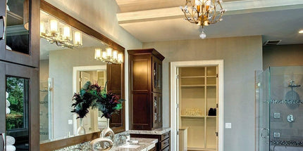 Crystal Chandelier Vintage, 3 Lights, Gold