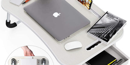 Laptop Bed Desk with Storage and foldable legs for Adults, Kids & Home Office