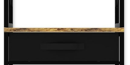 CARLA HOME Freestanding Wine Rack for 20 Bottles with Wood Countertop and Sturdy Metal Frame