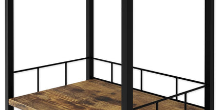 CARLA HOME Freestanding Wine Rack for 20 Bottles with Wood Countertop and Sturdy Metal Frame
