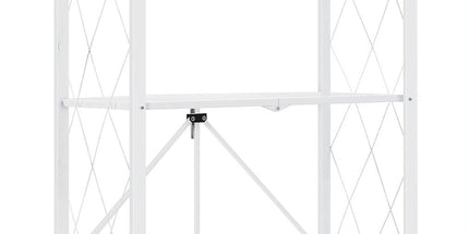 CARLA HOME 3-Tier Foldable Storage Shelf with Wheels for Kitchen, Garage, Pantry or Basement (White)