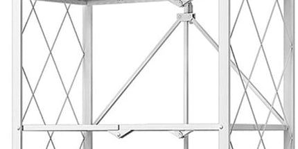 CARLA HOME 4-Tier Foldable Storage Shelf with Wheels for Kitchen, Garage, Pantry or Basement (White)