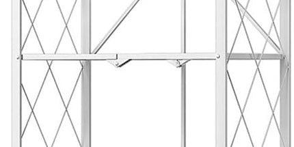CARLA HOME 5-Tier Foldable Storage Shelf with Wheels for Kitchen, Garage, Pantry or Basement (White)