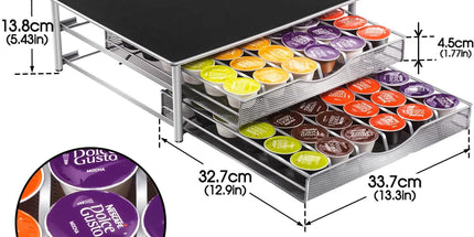 CARLA HOME K-Cup Coffee Pod Drawer for 72 Coffee Pods Storage for Home Kitchen Counter Organizer