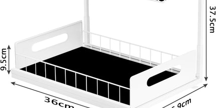 CARLA HOME 2 Tier Under Sink Organiser with Sliding Drawers for Kitchen & Bathroom