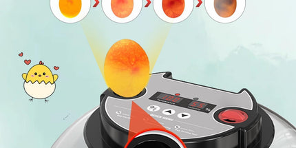 CARLA HOME 12 Egg Incubator with Automatic Turning, LED Display, Humidity & Temperature Control, Auto Water System & Built-in Egg Candler for Chicken, Duck, Quail, Goose