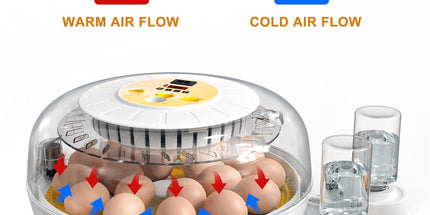 CARLA HOME 18 Egg Incubator with Automatic Turning, LED Display, Humidity & Temperature Control, Auto Water System & Built-in Egg Candler for Chicken, Duck, Quail, Goose