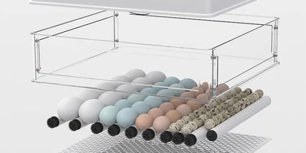 CARLA HOME 70 Egg Incubator with Automatic Turning, LED Display, Humidity & Temperature Control, Auto Water System & Built-in Egg Candler for Chicken, Duck, Quail, Goose