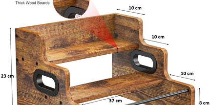 CARLA HOME 3-Tier Liquor Bottle Display Shelf Rack Bar Organizer for Whiskey, Wine, Coffee Syrups, Spirits & Bottles