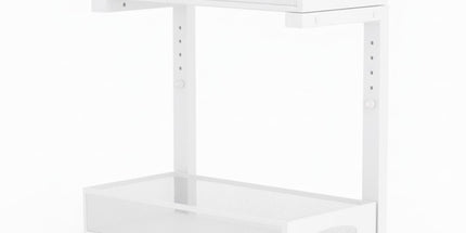 CARLA HOME 2 Tier Under Sink Organizer Pull Out Sliding Cabinet Storage Shelf with Height Adjustable for Kitchen, Bathroom or Laundry Room (White)