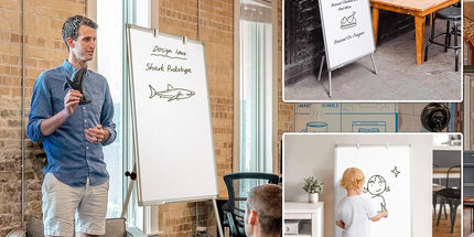 CARLA HOME Whiteboard Easel Portable Magnetic Dry Erase Board with Adjustable Tripod Stand & Height Adjustable for Office & Home (90x60cm)