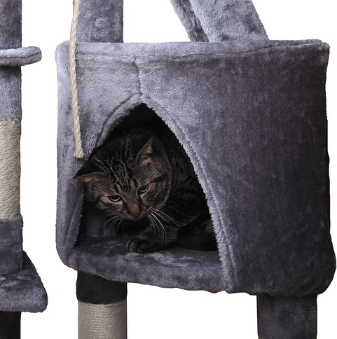CARLA HOME 120cm Cat Tree for Indoor Cats with Condo