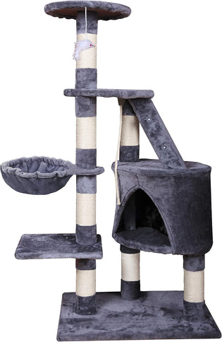 CARLA HOME 120cm Cat Tree for Indoor Cats with Condo