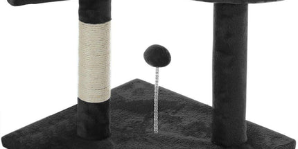 CARLA HOME 140cm Cat Tree for Indoor Cats with Plush Perch, Sisal Scratching Posts & Condo for Kittens & Adult Cats (Dark Grey)