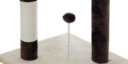 CARLA HOME 140cm Cat Tree for Indoor Cats with Plush Perch, Sisal Scratching Posts & Condo for Kittens & Adult Cats (Beige)