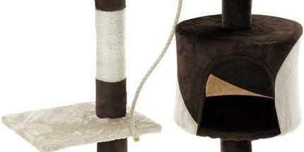 CARLA HOME 140cm Cat Tree for Indoor Cats with Plush Perch, Sisal Scratching Posts & Condo for Kittens & Adult Cats (Beige)