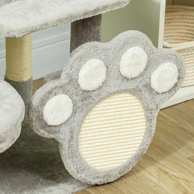 CARLA HOME Large Cat Tree Tower for Indoor Cats with Plush Perch, Cat Condo, Natural Sisal Scratching Posts, Hanging Ball & Paw Scratcher