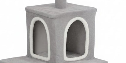 CARLA HOME Large Cat Tree Tower for Indoor Cats with Plush Perch, Cat Condo, Natural Sisal Scratching Posts, Hanging Ball & Paw Scratcher