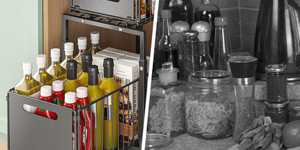 CARLA HOME 2- Pack Under Sink Organizer with Sliding Drawers & Height Adjustable for Kitchen Bathroom Cabinet Organization