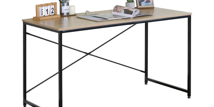 CARLA HOME Office Desk Computer Table - Metal Frame - Oak - 120cm - Brown - Rustic Tyack eCommerce Solutions