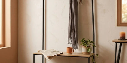 CARLA HOME Hall Tree Coat Rack with Bench - 8 Hooks - Brown - Rustic - Garment Rack Tyack eCommerce Solutions