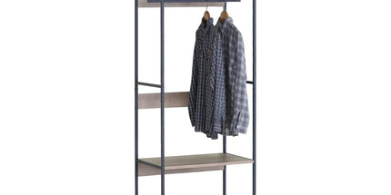 CARLA HOME Freestanding Clothes Rack with Shelves - Grey - 175 cm - Clothing Rack Tyack eCommerce Solutions