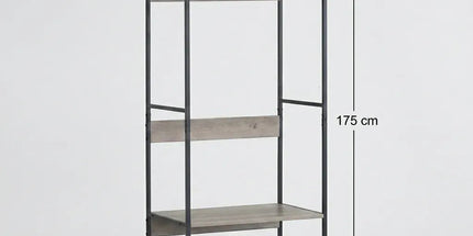 CARLA HOME Freestanding Clothes Rack with Shelves - Grey - 175 cm - Clothing Rack Tyack eCommerce Solutions
