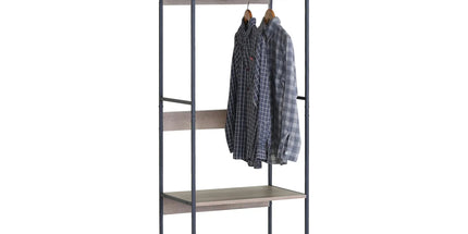 CARLA HOME Freestanding Clothes Rack with Shelves - Grey - 175 cm - Clothing Rack Tyack eCommerce Solutions