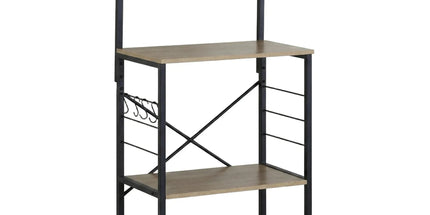 CARLA HOME 4 Tier Bakers Rack Microwave Stand - Oak Finish - Brown - Kitchen Rack Tyack eCommerce Solutions