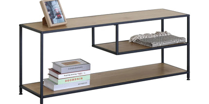 CARLA HOME Industrial Console Table - 3 Shelf Open Storage - Brown - Commodity Shelf Tyack eCommerce Solutions