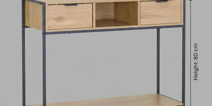 CARLA HOME Console Table with 2 Drawers - Open Shelf - Brown - Console Cabinet - Rustic Tyack eCommerce Solutions