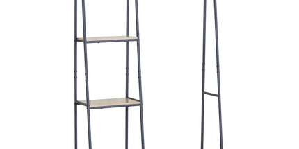 CARLA HOME Freestanding Garment Rack with Shelves - 4 Tier - Brown - Garment Rail Tyack eCommerce Solutions