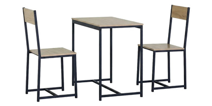CARLA HOME 3 - Piece Dining Table Set - Square Table 2 Chairs - Brown - Dinning Table Tyack eCommerce Solutions