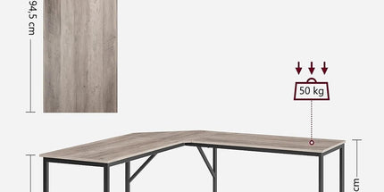 L-Shaped Computer Corner Desk Home Office