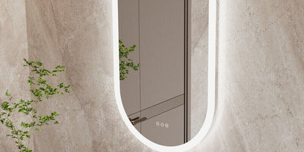 120x60cm LED Bathroom Mirror Oval Anti-Fog Dimmable Wall Mount