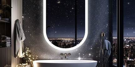 120x60cm LED Bathroom Mirror Oval Anti-Fog Dimmable Wall Mount