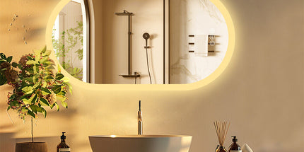 120x60cm LED Bathroom Mirror Oval Anti-Fog Dimmable Wall Mount