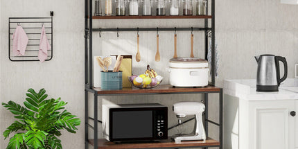 5-Tier Baker's Rack Microwave Stand Storage Shelf 84.5cm