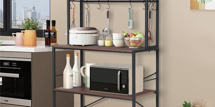 5-Tier Baker's Rack Microwave Stand Storage Shelf 84.5cm