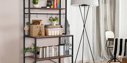 5-Tier Baker's Rack Microwave Stand Storage Shelf 84.5cm